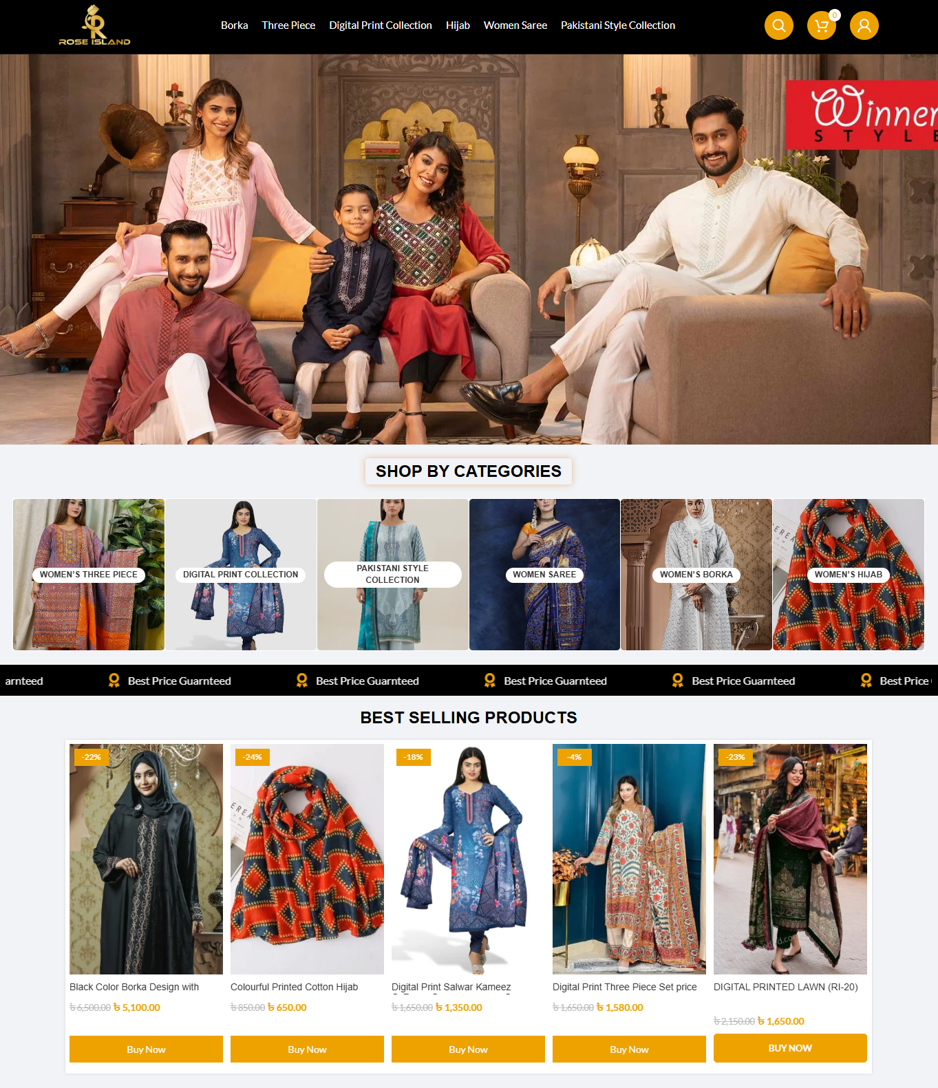 Ecommerce Website example